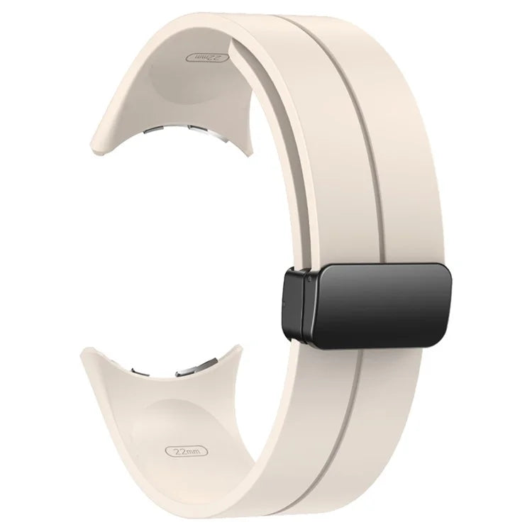 For Google Pixel Watch 2 / Pixel Watch Silicone Band Watch Strap with Magnetic Folding Buckle