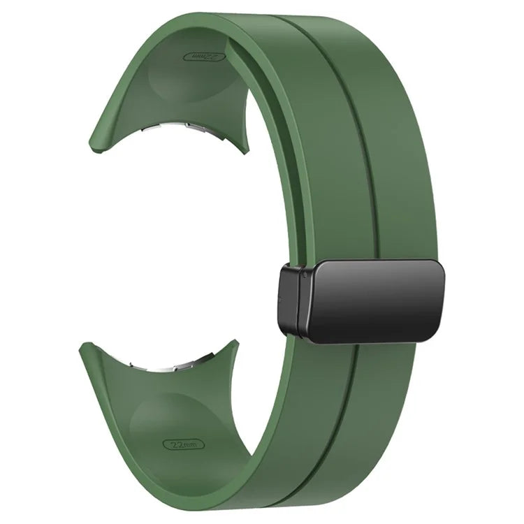 For Google Pixel Watch 2 / Pixel Watch Silicone Band Watch Strap with Magnetic Folding Buckle