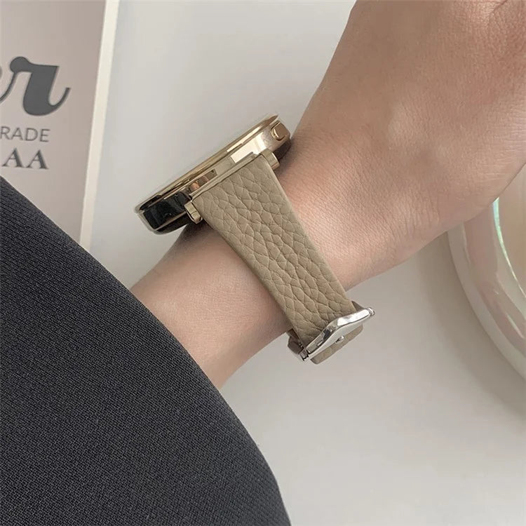 For Huawei Watch GT 4 41mm / Garmin Venu 3S / Venu 2S 18mm Replacement Strap Litchi Texture Band