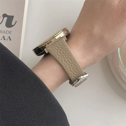 For Huawei Watch GT 4 41mm / Garmin Venu 3S / Venu 2S 18mm Replacement Strap Litchi Texture Band