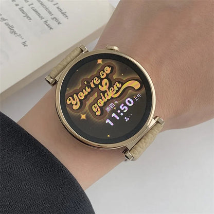For Huawei Watch GT 4 41mm / Garmin Venu 3S / Venu 2S 18mm Replacement Strap Litchi Texture Band