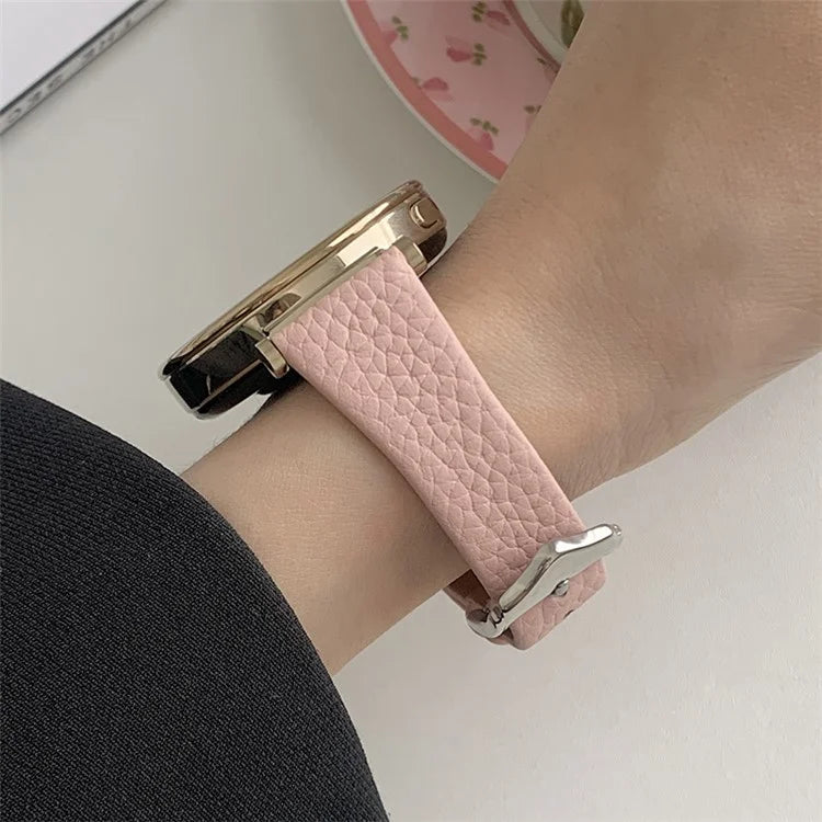 For Huawei Watch GT 4 41mm / Garmin Venu 3S / Venu 2S 18mm Replacement Strap Litchi Texture Band