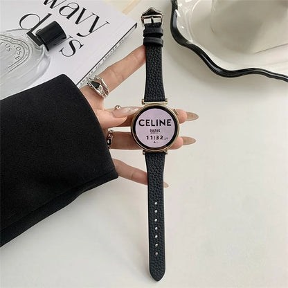 For Huawei Watch GT 4 41mm / Garmin Venu 3S / Venu 2S 18mm Replacement Strap Litchi Texture Band