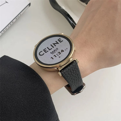 For Huawei Watch GT 4 41mm / Garmin Venu 3S / Venu 2S 18mm Replacement Strap Litchi Texture Band