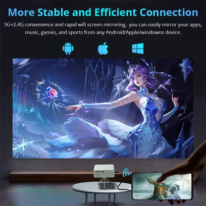 L012AH Remote Electric Focus Bluetooth Portable 110 ANSI Home Theater Projector (CE)