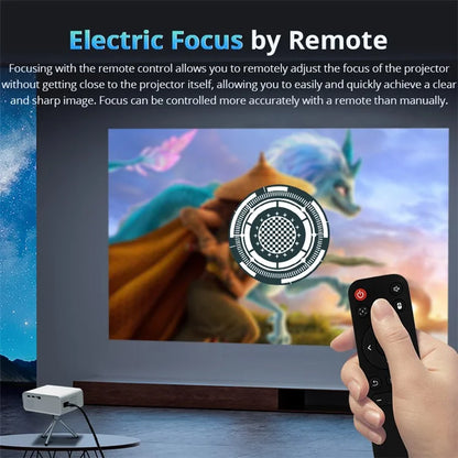 L012AH Remote Electric Focus Bluetooth Portable 110 ANSI Home Theater Projector (CE)