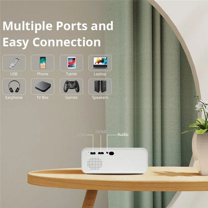 L012AH Remote Electric Focus Bluetooth Portable 110 ANSI Home Theater Projector (CE)
