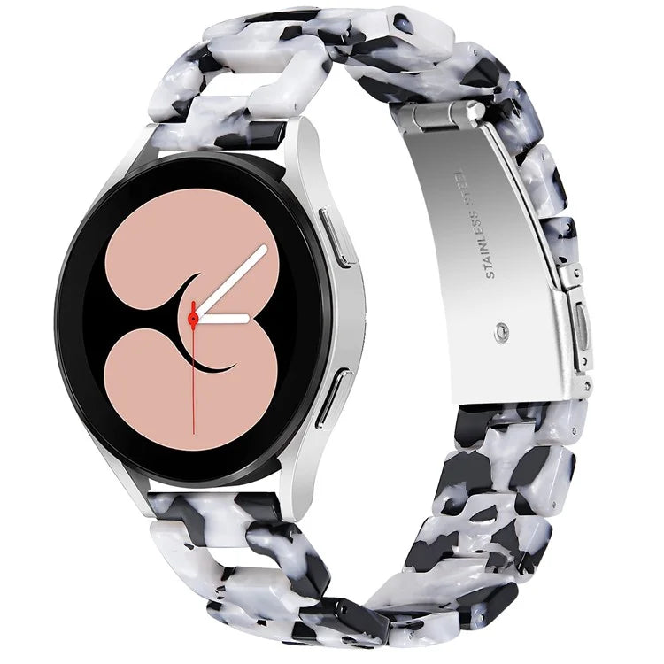 For Garmin Vivomove / Vivomove HR Watch Strap D-Shape Resin Bracelet Watchband+White