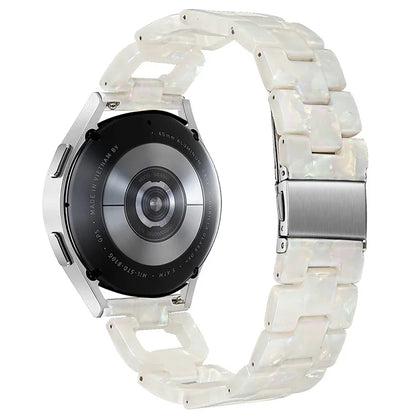 For TicWatch 2  /  E  /  C2 (Black  /  Silver Dial) Watchband Resin D-Shape Bracelet Watch Strap
