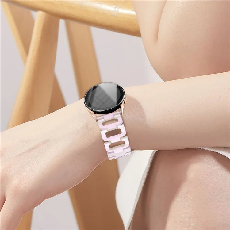 For Garmin Forerunner 245 / 245 Music Fashion D-Shape Resin Strap Bracelet Watchband