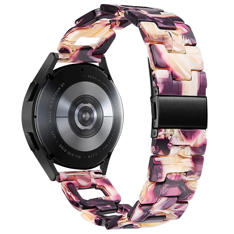 For Garmin Forerunner 245 / 245 Music Fashion D-Shape Resin Strap Bracelet Watchband