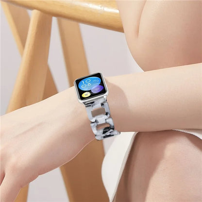 For Xiaomi Smart Band 8 Pro Smart Watch D-Shape Strap Resin Bracelet Watchband Replacement+White