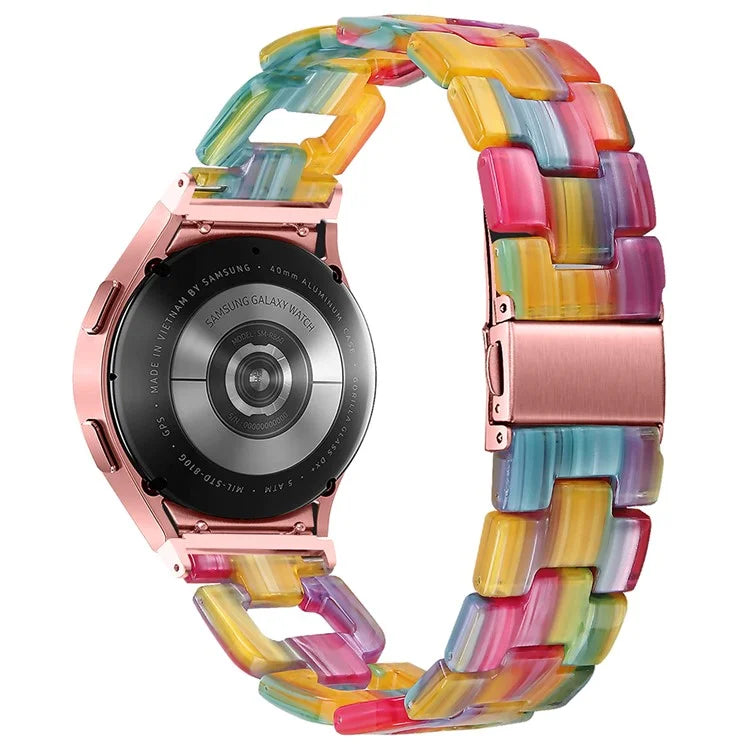 For Samsung Galaxy Watch4 Active 40mm / Active 44mm / Classic 42mm / Classic 46mm Resin D-Shape Watch Strap