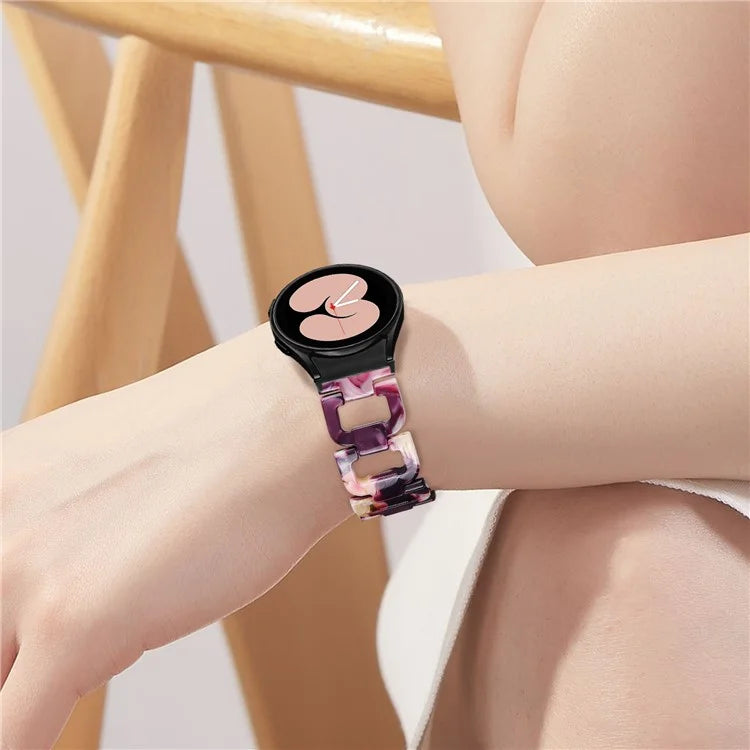 For Samsung Galaxy Watch4 Active 40mm / Active 44mm / Classic 42mm / Classic 46mm Resin D-Shape Watch Strap