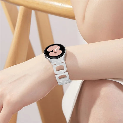 For Samsung Galaxy Watch4 Active 40mm / Active 44mm / Classic 42mm / Classic 46mm Resin D-Shape Watch Strap