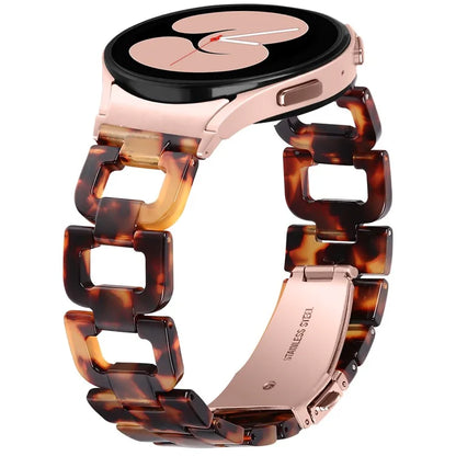 Resin Strap for Samsung Galaxy Watch6 40mm / 44mm / Watch6 Classic 43mm / 47mm D-Shape Bracelet Watchband