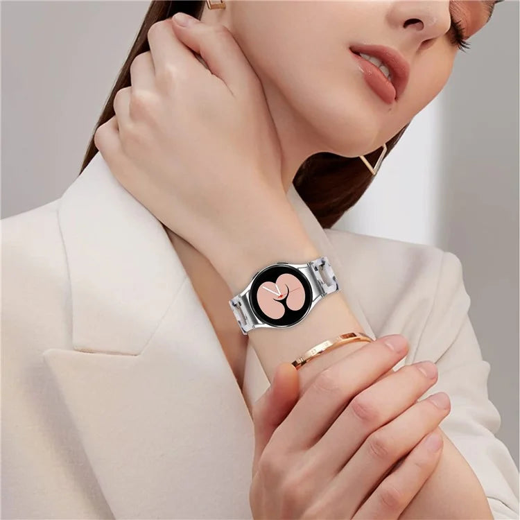 Resin Strap for Samsung Galaxy Watch6 40mm / 44mm / Watch6 Classic 43mm / 47mm D-Shape Bracelet Watchband