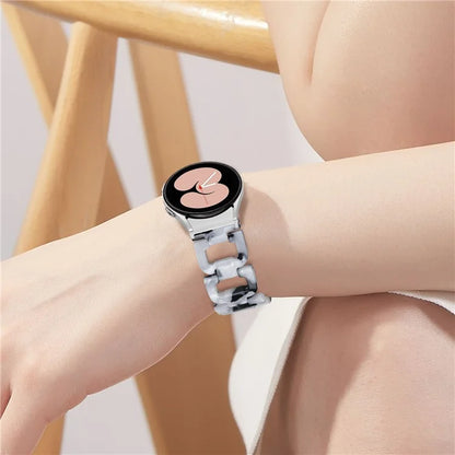 Resin Strap for Samsung Galaxy Watch6 40mm / 44mm / Watch6 Classic 43mm / 47mm D-Shape Bracelet Watchband
