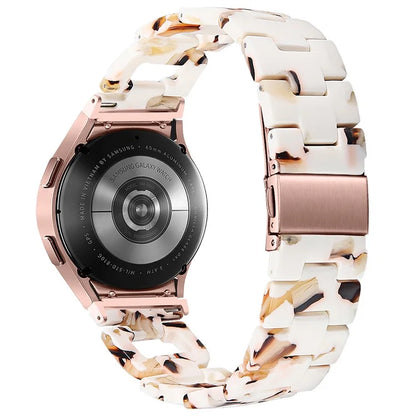 Resin Strap for Samsung Galaxy Watch6 40mm / 44mm / Watch6 Classic 43mm / 47mm D-Shape Bracelet Watchband