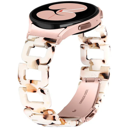 Resin Strap for Samsung Galaxy Watch6 40mm / 44mm / Watch6 Classic 43mm / 47mm D-Shape Bracelet Watchband