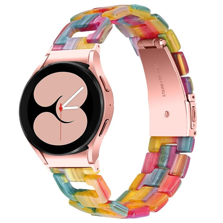 Resin Strap for Samsung Galaxy Watch6 40mm / 44mm / Watch6 Classic 43mm / 47mm D-Shape Bracelet Watchband