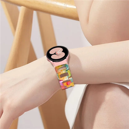 Resin Strap for Samsung Galaxy Watch6 40mm / 44mm / Watch6 Classic 43mm / 47mm D-Shape Bracelet Watchband