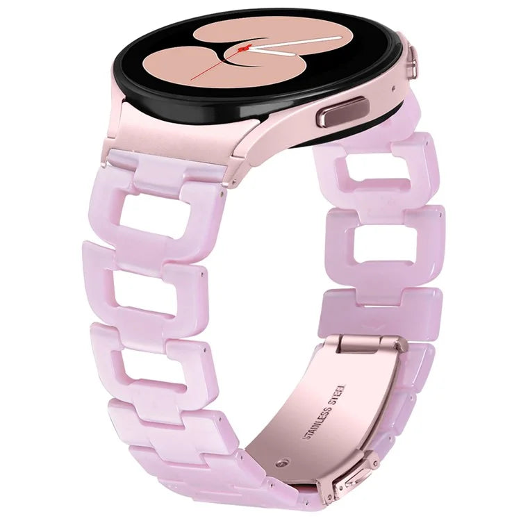 Resin Strap for Samsung Galaxy Watch6 40mm / 44mm / Watch6 Classic 43mm / 47mm D-Shape Bracelet Watchband