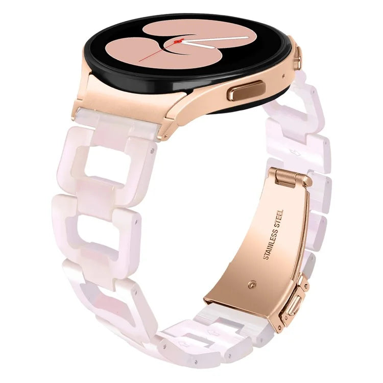 Resin Strap for Samsung Galaxy Watch6 40mm / 44mm / Watch6 Classic 43mm / 47mm D-Shape Bracelet Watchband