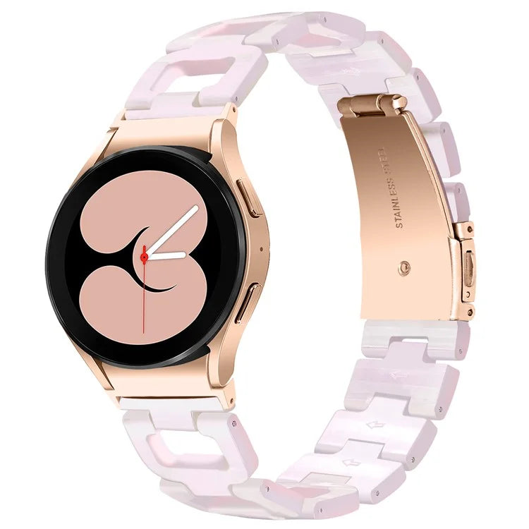 Resin Strap for Samsung Galaxy Watch6 40mm / 44mm / Watch6 Classic 43mm / 47mm D-Shape Bracelet Watchband