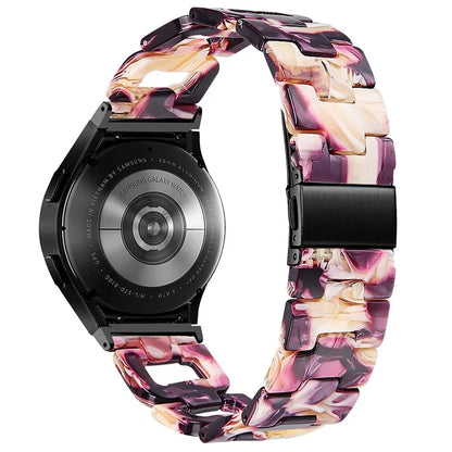 Resin Strap for Samsung Galaxy Watch6 40mm / 44mm / Watch6 Classic 43mm / 47mm D-Shape Bracelet Watchband