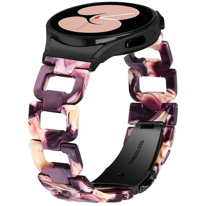 Resin Strap for Samsung Galaxy Watch6 40mm / 44mm / Watch6 Classic 43mm / 47mm D-Shape Bracelet Watchband