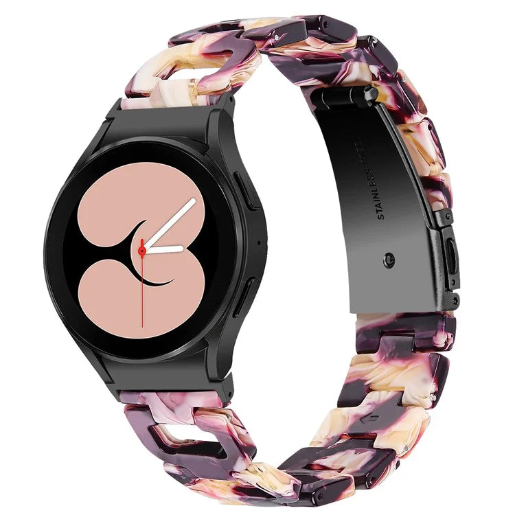 Resin Strap for Samsung Galaxy Watch6 40mm / 44mm / Watch6 Classic 43mm / 47mm D-Shape Bracelet Watchband