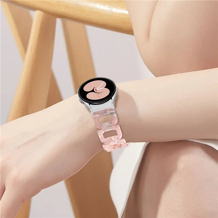Resin Strap for Samsung Galaxy Watch6 40mm / 44mm / Watch6 Classic 43mm / 47mm D-Shape Bracelet Watchband