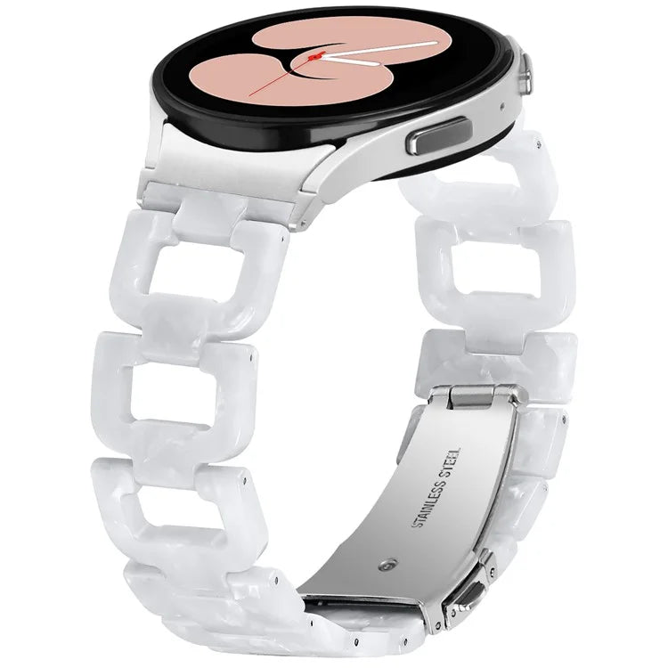 Resin Strap for Samsung Galaxy Watch6 40mm / 44mm / Watch6 Classic 43mm / 47mm D-Shape Bracelet Watchband