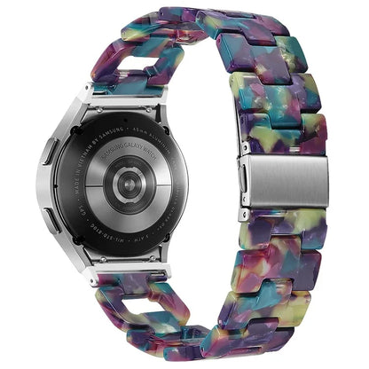 Resin Strap for Samsung Galaxy Watch6 40mm / 44mm / Watch6 Classic 43mm / 47mm D-Shape Bracelet Watchband