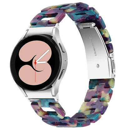 Resin Strap for Samsung Galaxy Watch6 40mm / 44mm / Watch6 Classic 43mm / 47mm D-Shape Bracelet Watchband
