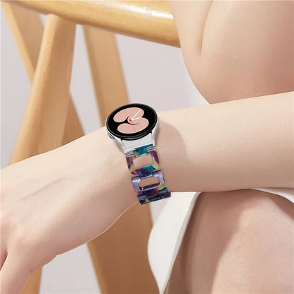 Resin Strap for Samsung Galaxy Watch6 40mm / 44mm / Watch6 Classic 43mm / 47mm D-Shape Bracelet Watchband