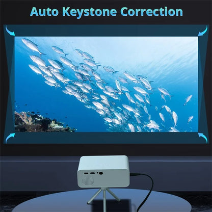 L012AQ 4K Projector with WiFi 6 Bluetooth 5.2 Android 11 WIFI 6 720P 1+8G Smart Home Projector