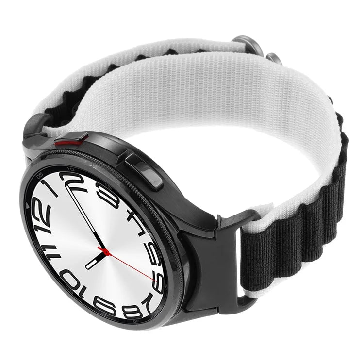 For Samsung Galaxy Watch6 / Watch6 Classic / Watch 5 / Watch4 Nylon Watch Strap G Hook Wristband