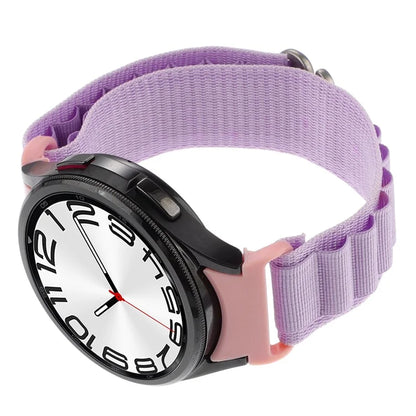 For Samsung Galaxy Watch6 / Watch6 Classic / Watch 5 / Watch4 Nylon Watch Strap G Hook Wristband