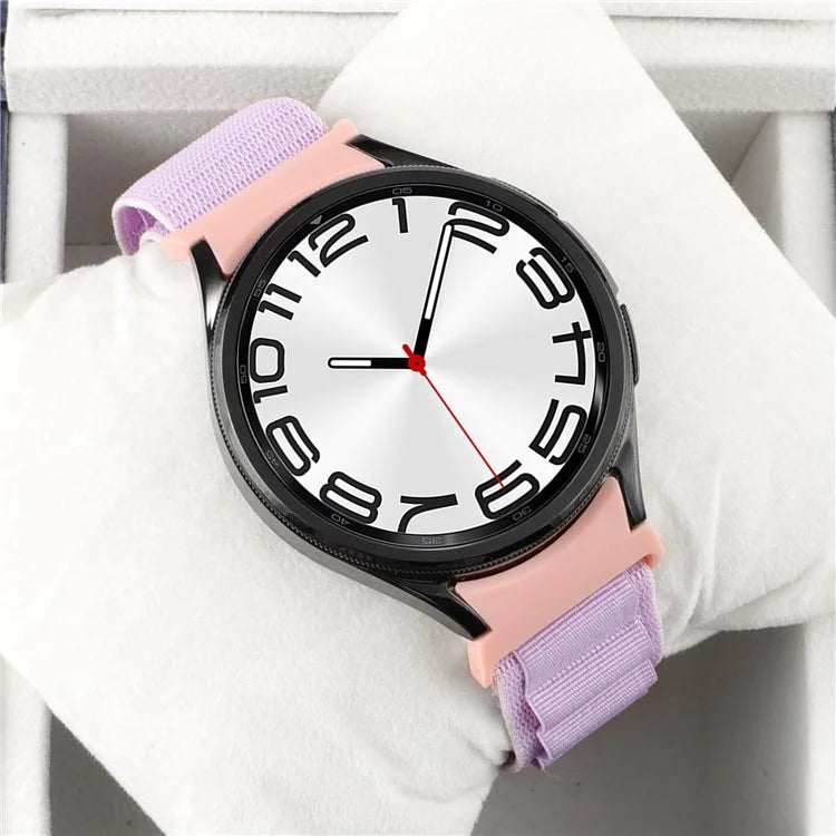 For Samsung Galaxy Watch6 / Watch6 Classic / Watch 5 / Watch4 Nylon Watch Strap G Hook Wristband