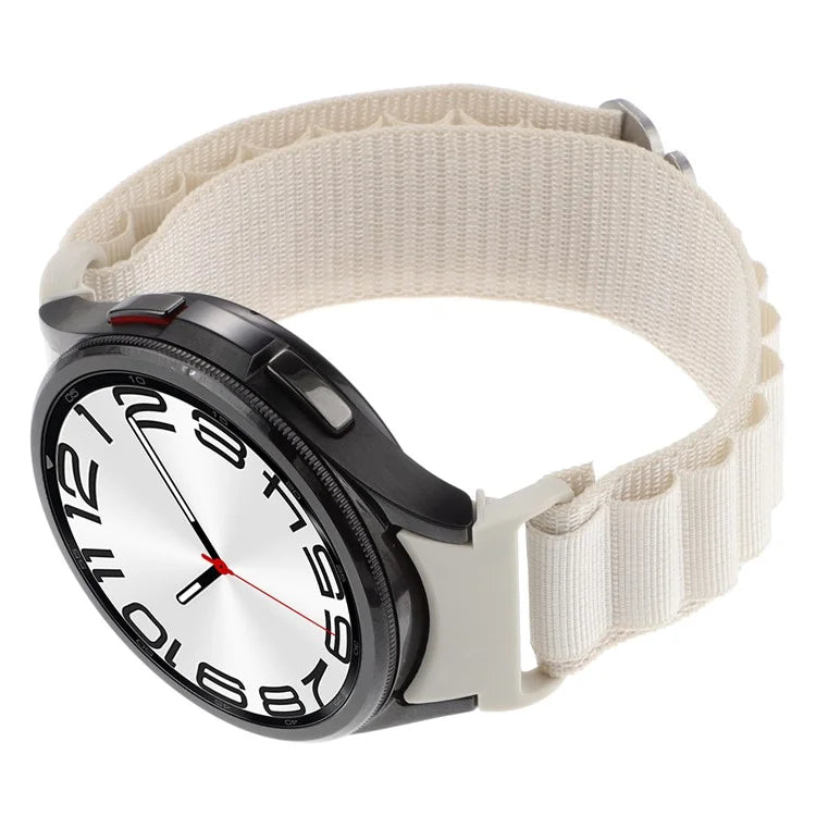 For Samsung Galaxy Watch6 / Watch6 Classic / Watch 5 / Watch4 Nylon Watch Strap G Hook Wristband