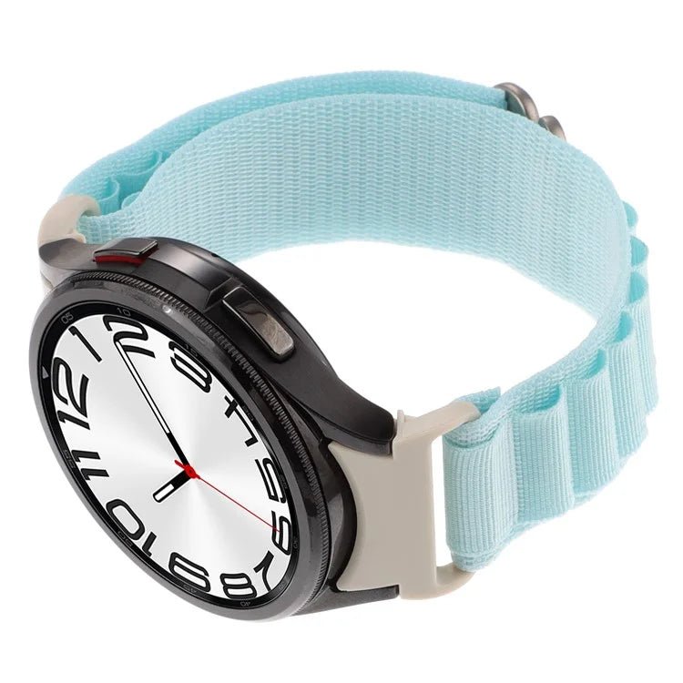 For Samsung Galaxy Watch6 / Watch6 Classic / Watch 5 / Watch4 Nylon Watch Strap G Hook Wristband