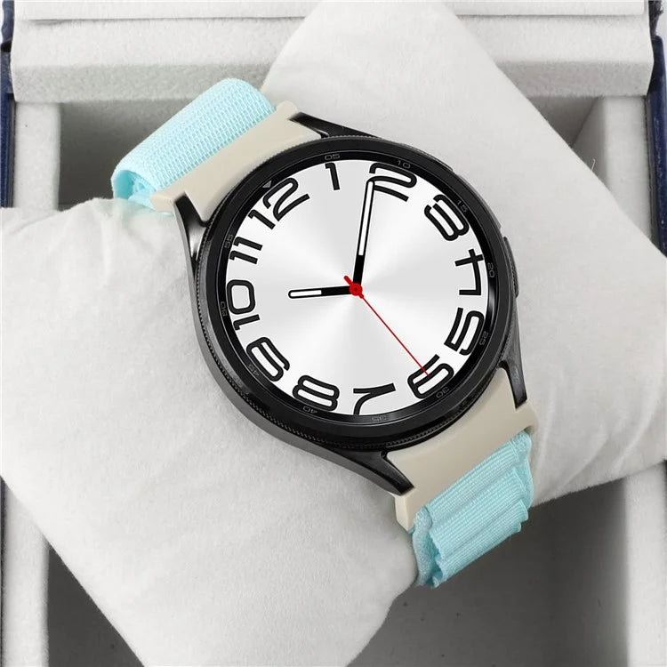 For Samsung Galaxy Watch6 / Watch6 Classic / Watch 5 / Watch4 Nylon Watch Strap G Hook Wristband