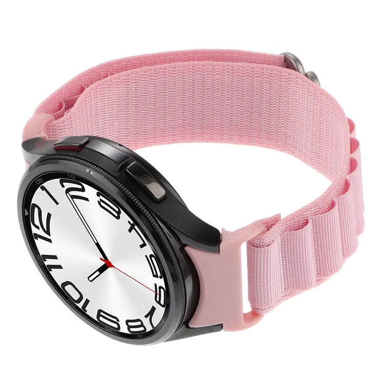 For Samsung Galaxy Watch6 / Watch6 Classic / Watch 5 / Watch4 Nylon Watch Strap G Hook Wristband