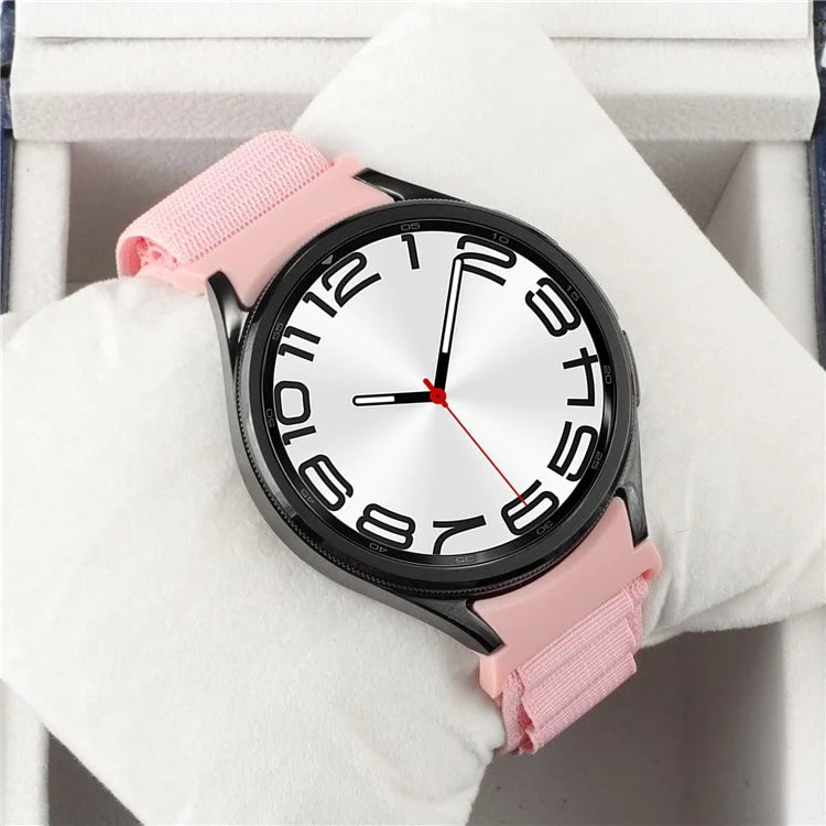 For Samsung Galaxy Watch6 / Watch6 Classic / Watch 5 / Watch4 Nylon Watch Strap G Hook Wristband
