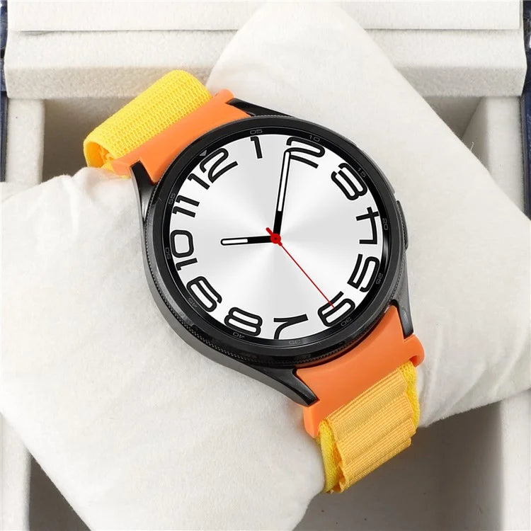 For Samsung Galaxy Watch6 / Watch6 Classic / Watch 5 / Watch4 Nylon Watch Strap G Hook Wristband