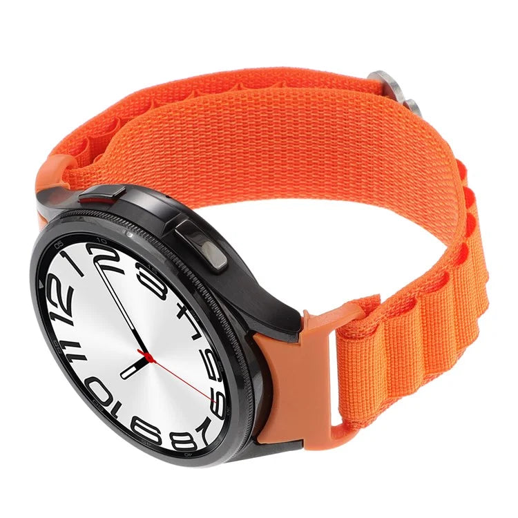 For Samsung Galaxy Watch6 / Watch6 Classic / Watch 5 / Watch4 Nylon Watch Strap G Hook Wristband