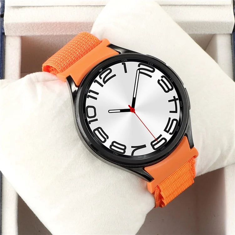 For Samsung Galaxy Watch6 / Watch6 Classic / Watch 5 / Watch4 Nylon Watch Strap G Hook Wristband