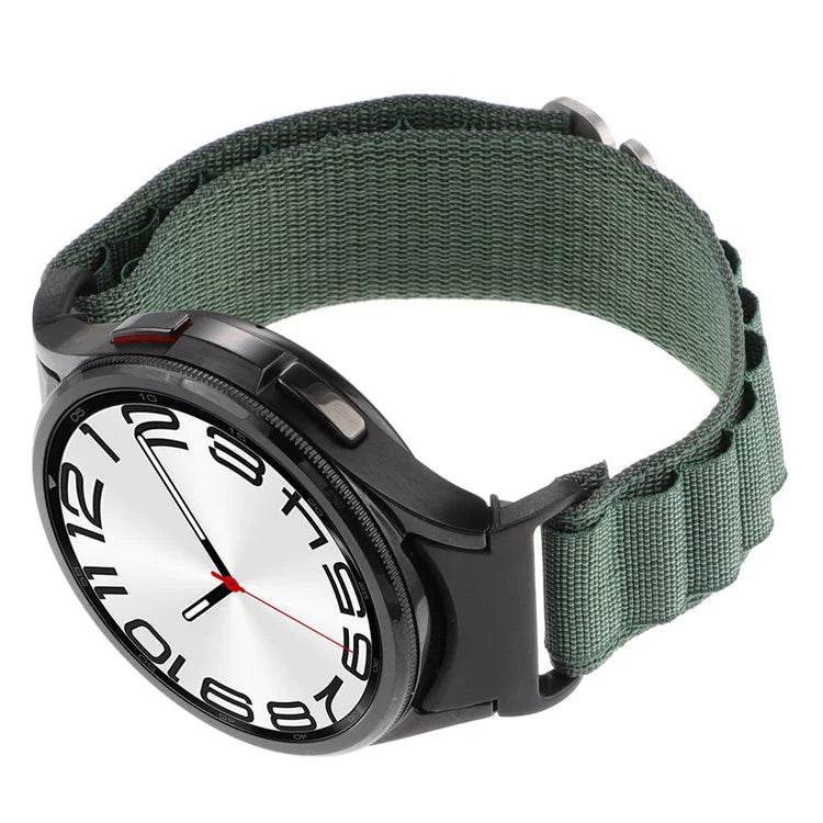 For Samsung Galaxy Watch6 / Watch6 Classic / Watch 5 / Watch4 Nylon Watch Strap G Hook Wristband
